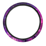 Purple Bursting Galaxy Space Print Car Steering Wheel Cover