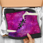 Purple Bursting Galaxy Space Print Comfy Boots GearFrost