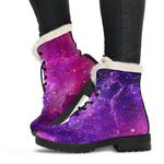 Purple Bursting Galaxy Space Print Comfy Boots GearFrost