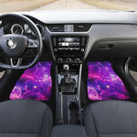 Purple Bursting Galaxy Space Print Front and Back Car Floor Mats