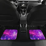 Purple Bursting Galaxy Space Print Front and Back Car Floor Mats