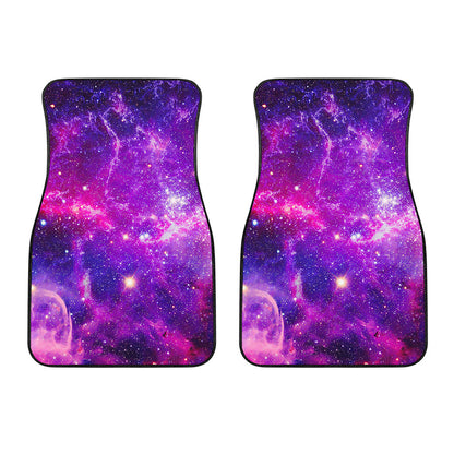 Purple Bursting Galaxy Space Print Front Car Floor Mats