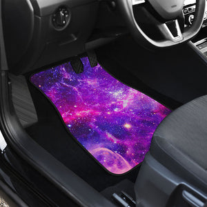 Purple Bursting Galaxy Space Print Front Car Floor Mats