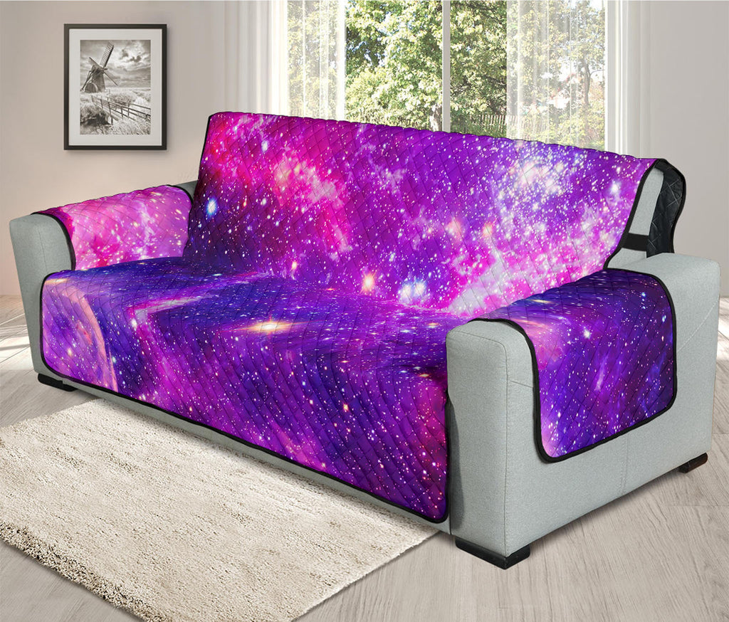Purple Bursting Galaxy Space Print Oversized Sofa Protector
