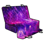 Purple Bursting Galaxy Space Print Pet Car Back Seat Cover