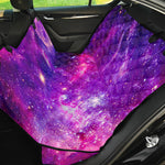 Purple Bursting Galaxy Space Print Pet Car Back Seat Cover