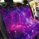 Purple Bursting Galaxy Space Print Pet Car Back Seat Cover