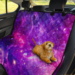 Purple Bursting Galaxy Space Print Pet Car Back Seat Cover