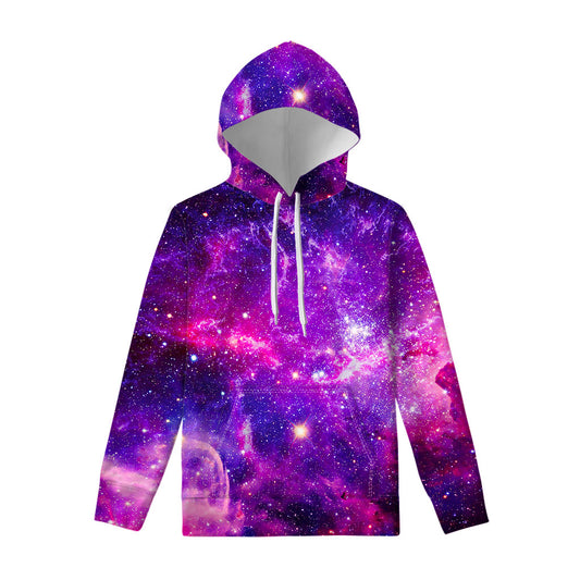 Purple Bursting Galaxy Space Print Pullover Hoodie