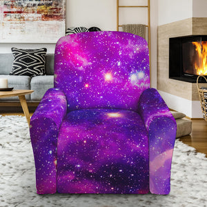 Purple Bursting Galaxy Space Print Recliner Slipcover