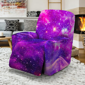 Purple Bursting Galaxy Space Print Recliner Slipcover