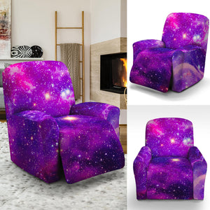 Purple Bursting Galaxy Space Print Recliner Slipcover