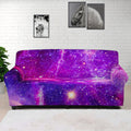 Purple Bursting Galaxy Space Print Sofa Cover