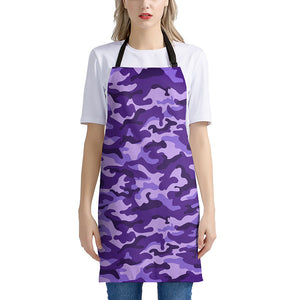 Purple Camouflage Print Apron