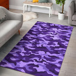 Purple Camouflage Print Area Rug GearFrost