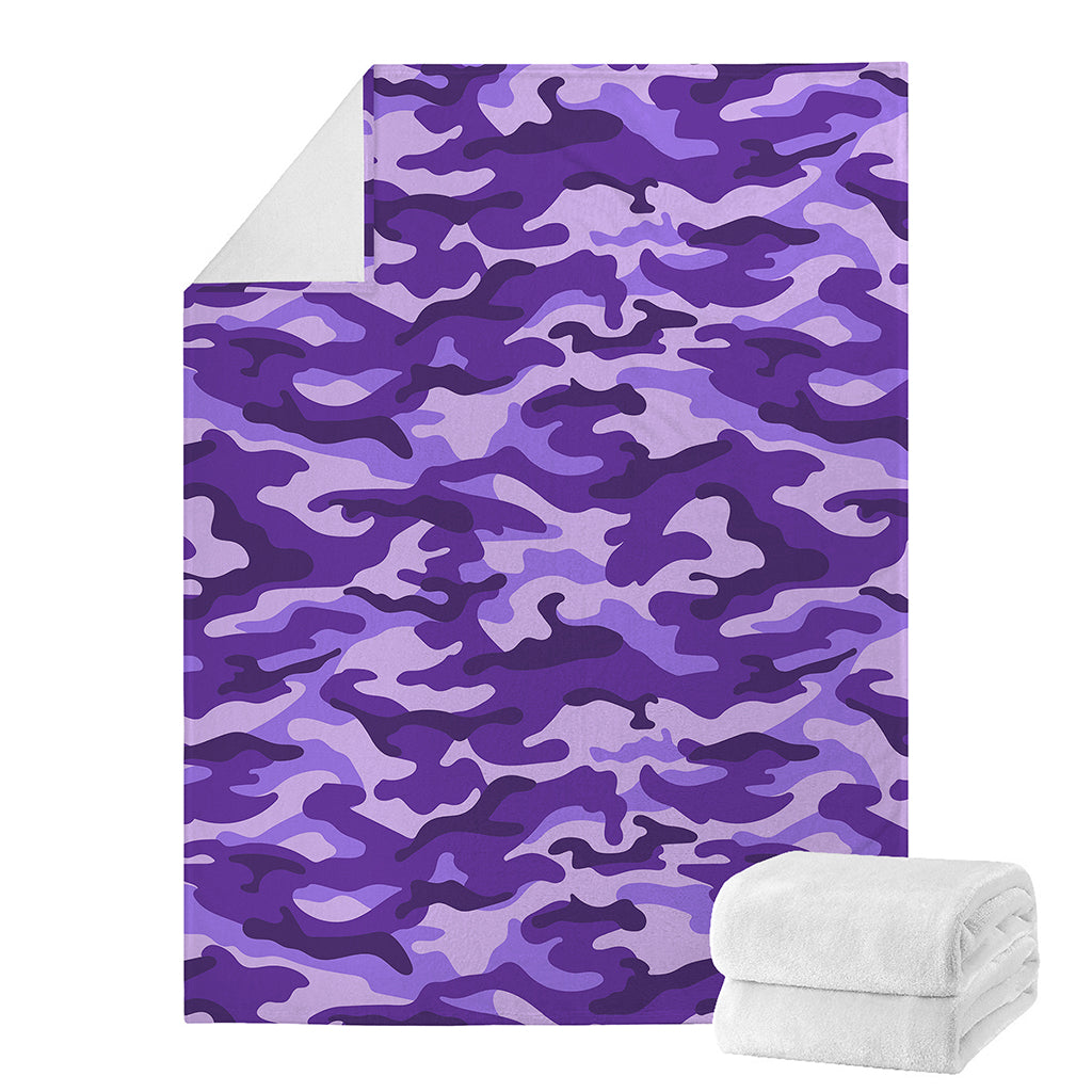 Purple Camouflage Print Blanket