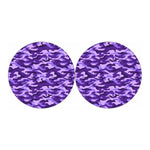 Purple Camouflage Print Car Coasters