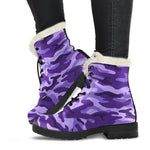 Purple Camouflage Print Comfy Boots GearFrost