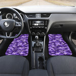 Purple Camouflage Print Front and Back Car Floor Mats