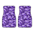 Purple Camouflage Print Front Car Floor Mats
