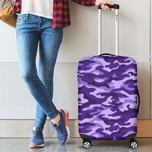 Purple Camouflage Print Luggage Cover GearFrost