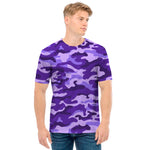 Purple Camouflage Print Men's T-Shirt