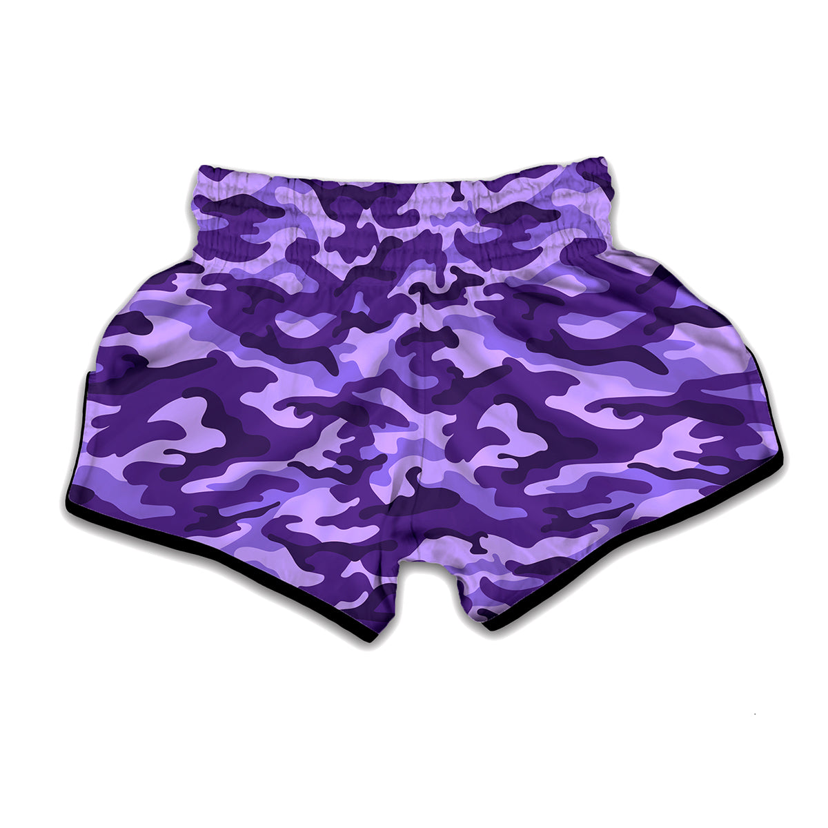 Purple Camouflage Print Muay Thai Boxing Shorts