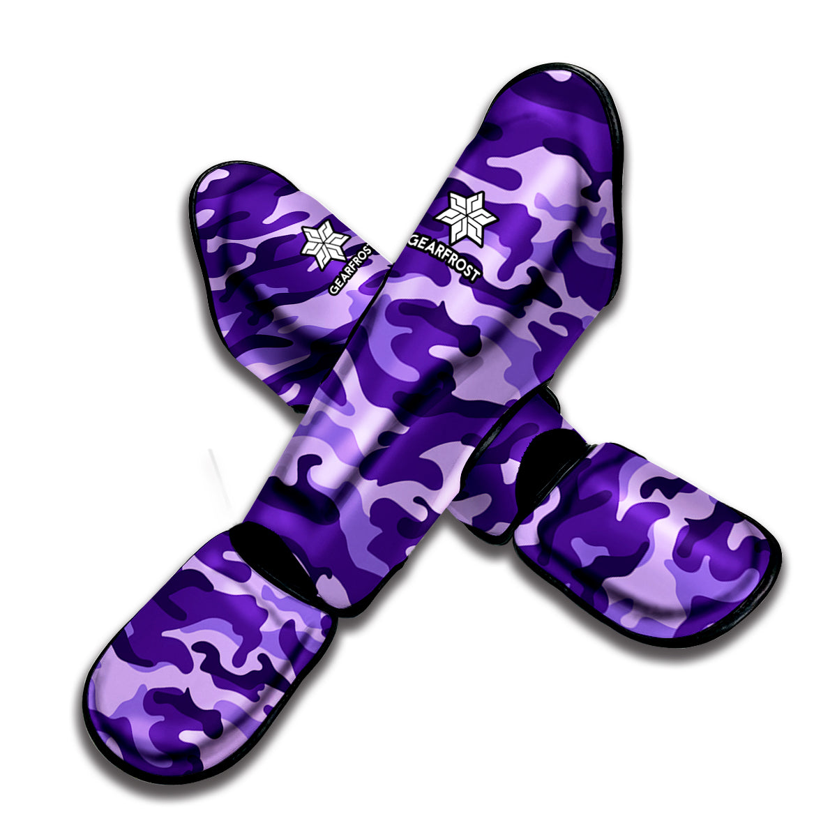 Purple Camouflage Print Muay Thai Shin Guard