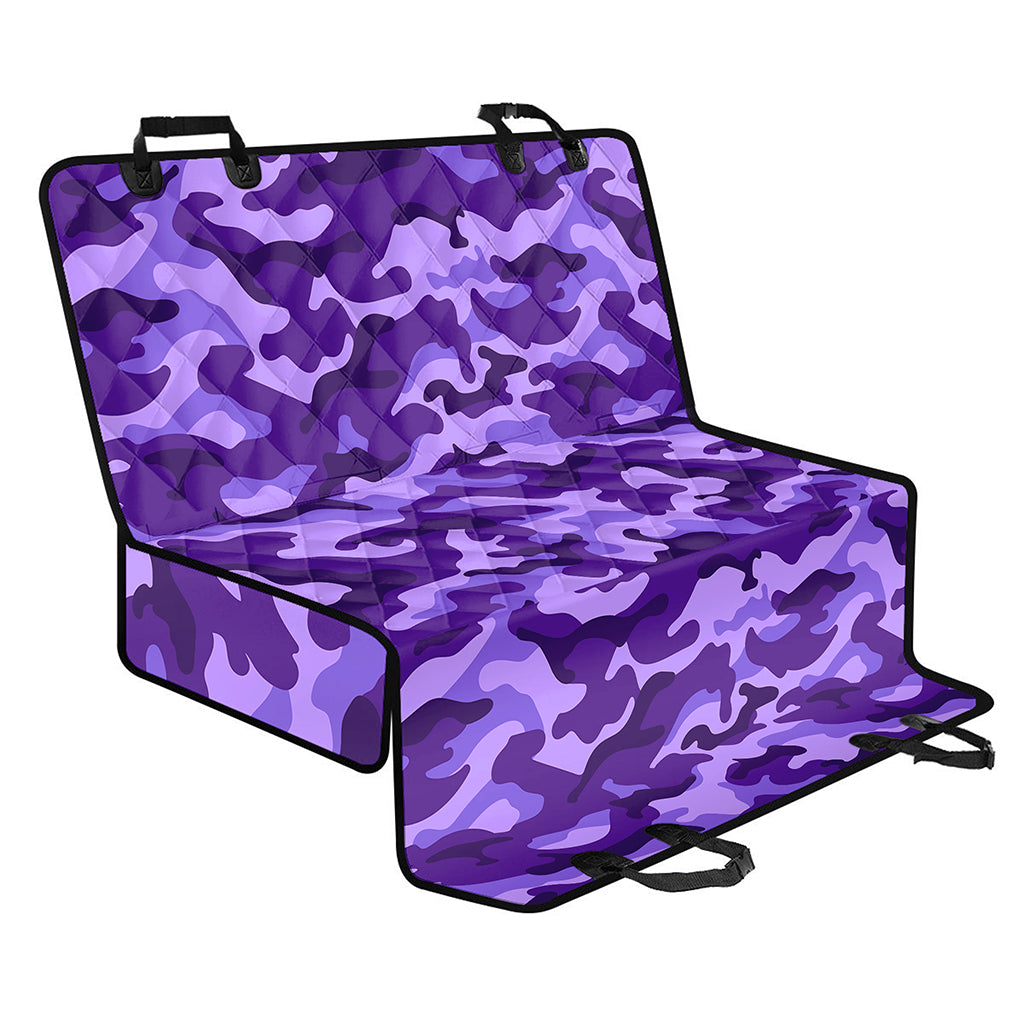Purple Camouflage Print Pet Car Back Seat Cover
