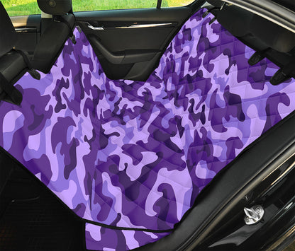 Purple Camouflage Print Pet Car Back Seat Cover