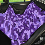 Purple Camouflage Print Pet Car Back Seat Cover