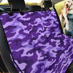 Purple Camouflage Print Pet Car Back Seat Cover