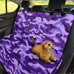 Purple Camouflage Print Pet Car Back Seat Cover