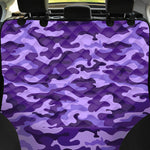 Purple Camouflage Print Pet Car Back Seat Cover