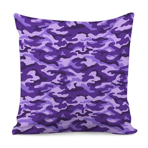 Purple Camouflage Print Pillow Cover