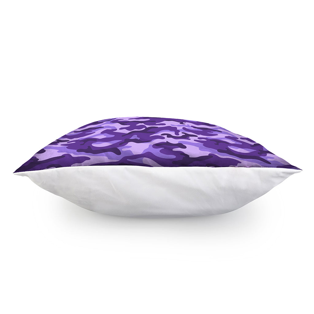 Purple Camouflage Print Pillow Cover