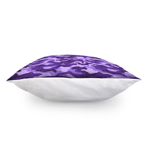 Purple Camouflage Print Pillow Cover
