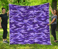 Purple Camouflage Print Quilt