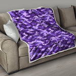 Purple Camouflage Print Quilt