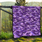 Purple Camouflage Print Quilt