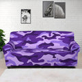 Purple Camouflage Print Sofa Cover