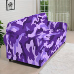 Purple Camouflage Print Sofa Cover