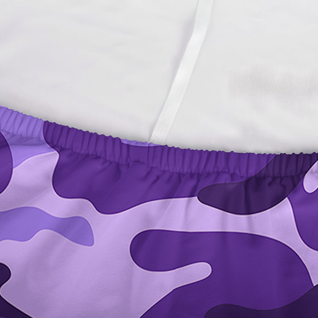 Purple Camouflage Print Sofa Cover