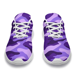 Purple Camouflage Print Sport Shoes GearFrost