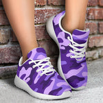 Purple Camouflage Print Sport Shoes GearFrost