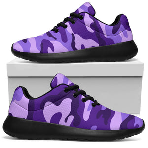 Purple Camouflage Print Sport Shoes GearFrost