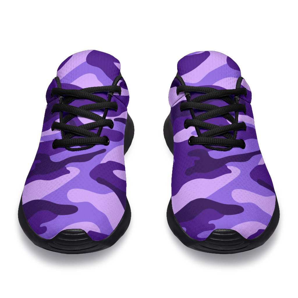 Purple Camouflage Print Sport Shoes GearFrost