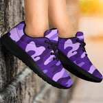 Purple Camouflage Print Sport Shoes GearFrost