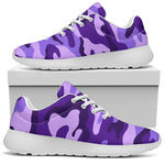 Purple Camouflage Print Sport Shoes GearFrost