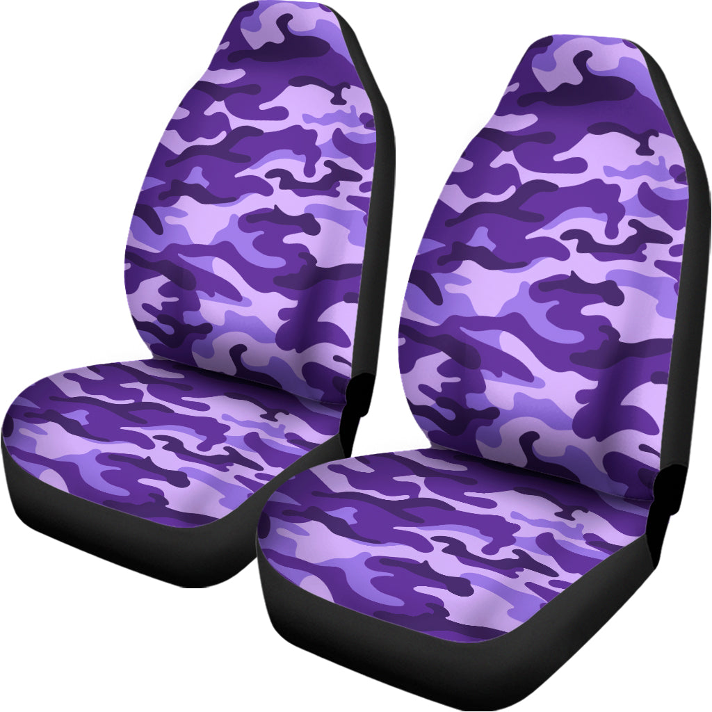 Purple Camouflage Print Universal Fit Car Seat Covers